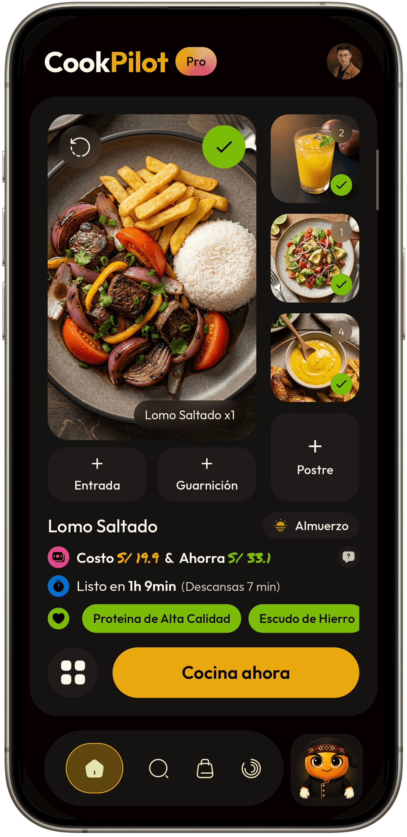 CookPilot organizando un menú, la semana y la compra